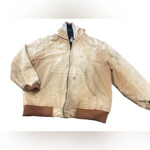 Carhartt Canvas Men’s Work Jacket Size XL Tan